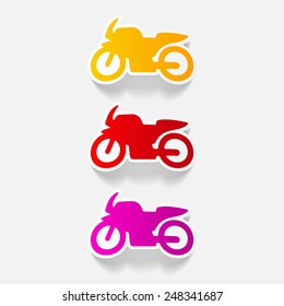 realistic design element: motorcycle