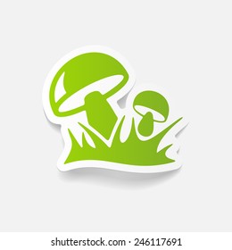 realistic design element: mushrooms