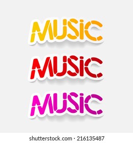 realistic design element: music