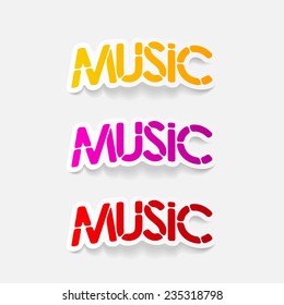 realistic design element: music