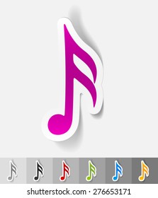 realistic design element. musical note