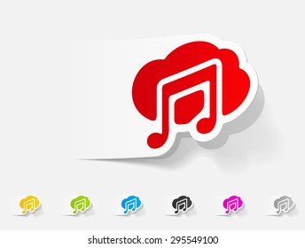 realistic design element. musical note