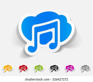 realistic design element. musical note