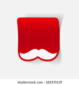 realistic design element: mustache