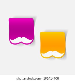 realistic design element: mustache