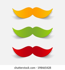 realistic design element: mustache