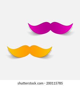 realistic design element: mustache