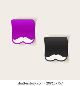 realistic design element: mustache