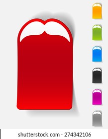realistic design element. mustache