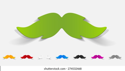 realistic design element. mustache