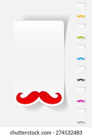 realistic design element. mustache