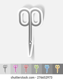 realistic design element. nail scissors