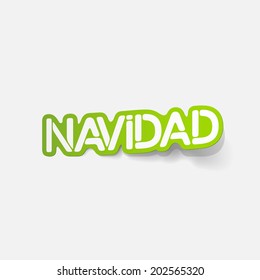 realistic design element: navidad