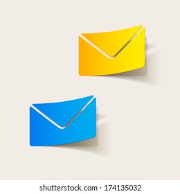 realistic design element: newsletter. Vector Illustration