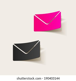 realistic design element: newsletter. Vector Illustration