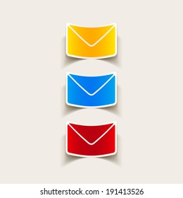 realistic design element: newsletter. Vector Illustration