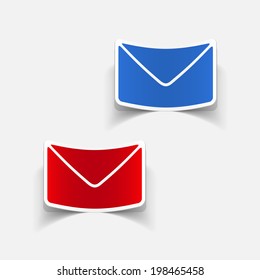 realistic design element: newsletter. Vector Illustration