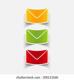 realistic design element: newsletter. Vector Illustration