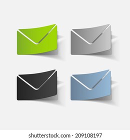 realistic design element: newsletter. Vector Illustration