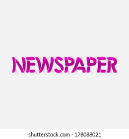 realistic design element: newspaper