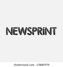 realistic design element: newsprint
