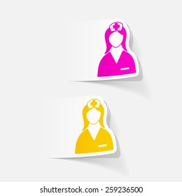 realistic design element. nurse