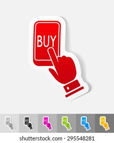 realistic design element. online buying