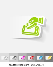 realistic design element. online payment