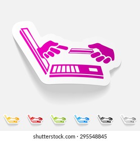 realistic design element. online payment