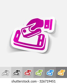 realistic design element. online payment