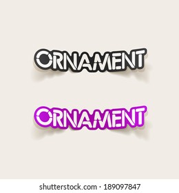 realistic design element: ornament