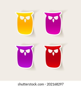 realistic design element: owl