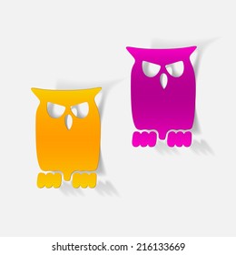realistic design element: owl