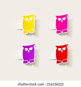 realistic design element: owl