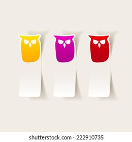 realistic design element: owl