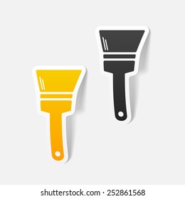 realistic design element: paint brush