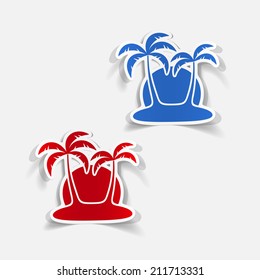 realistic design element: palm