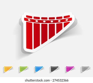 realistic design element. panpipes