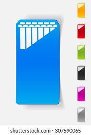 realistic design element. panpipes