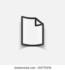 realistic design element: paper, a4
