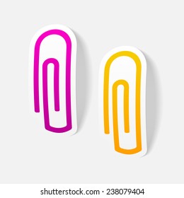 realistic design element: paper clip