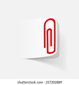 realistic design element: paper clip