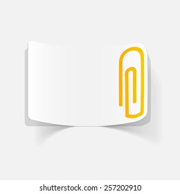 realistic design element: paper clip
