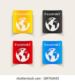 realistic design element: passport