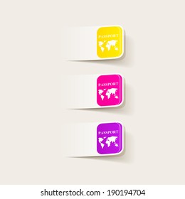 realistic design element: passport