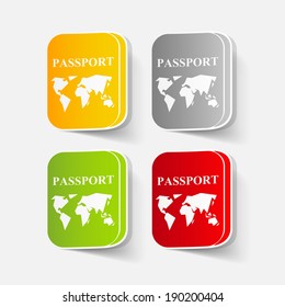 realistic design element: passport