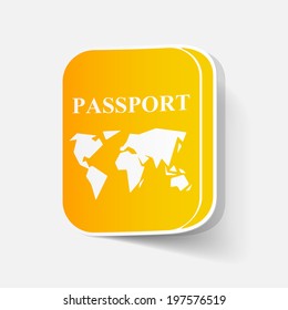 realistic design element: passport