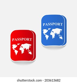realistic design element: passport