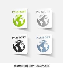 realistic design element: passport
