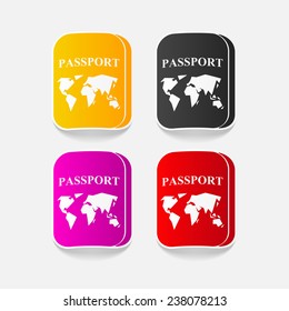 realistic design element: passport